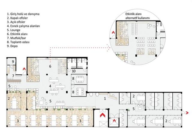 辦公空間:開放式的伊斯坦布爾聯(lián)合辦公室設(shè)計(jì)