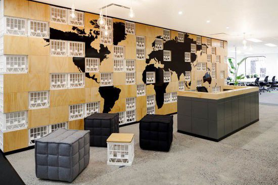 辦公室裝修設(shè)計(jì)元素–世界地圖